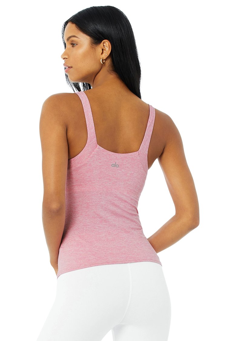Alo Yoga  Alosoft Ribbed Crop Calm Tank Top in Dusty Pink, Size: Small -  ShopStyle